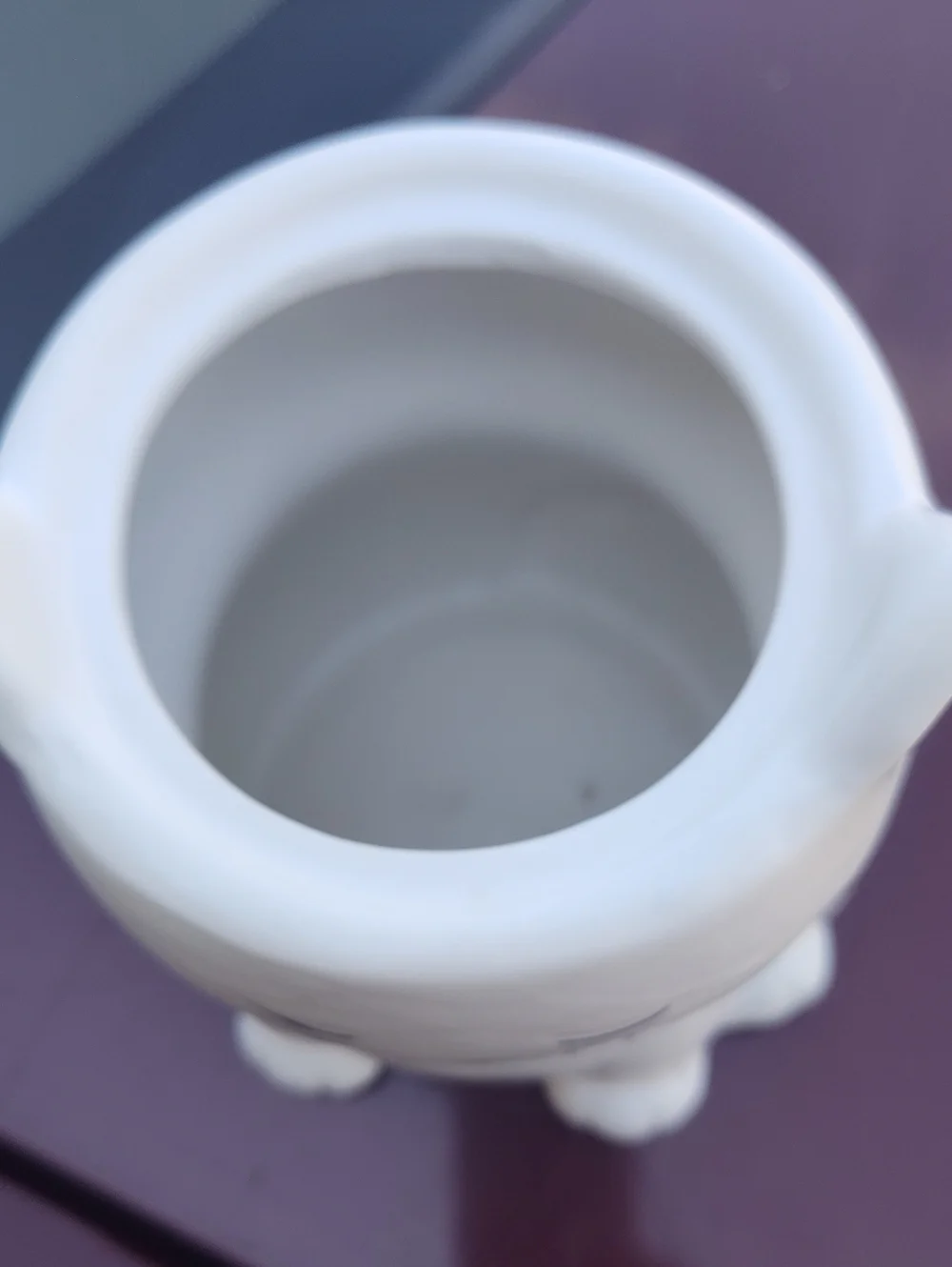 White Ceramic Cat Planter - Cute Kitty Pot
